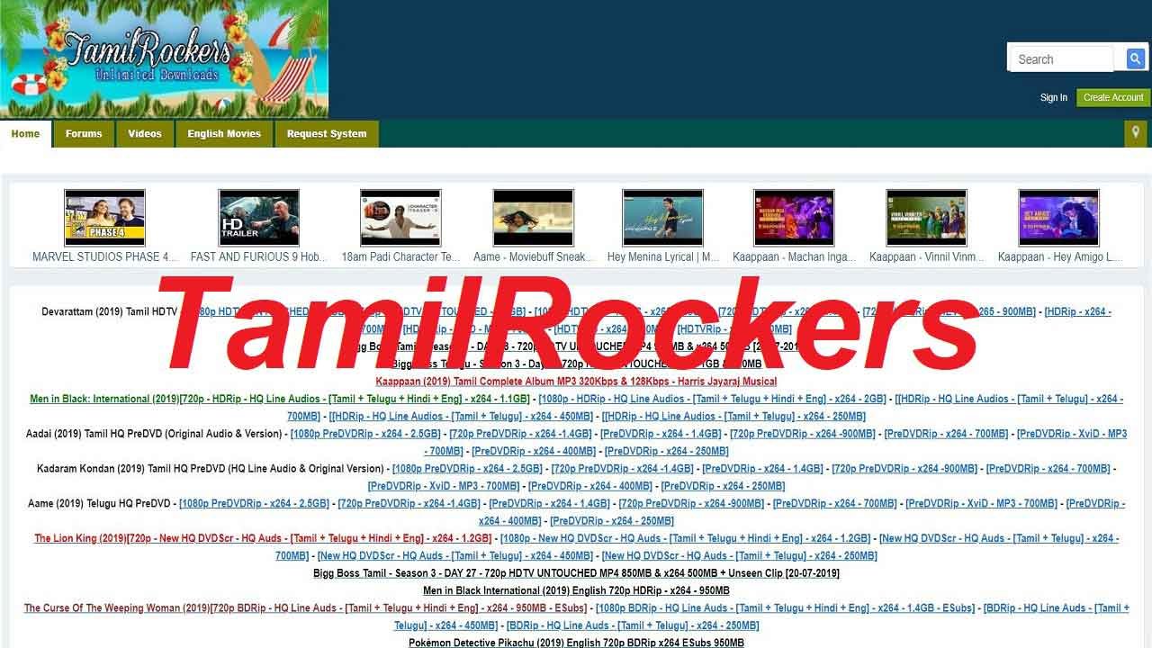 Tamilrockers website Download Tamil, Telugu, Malayalam and Hindi HD
