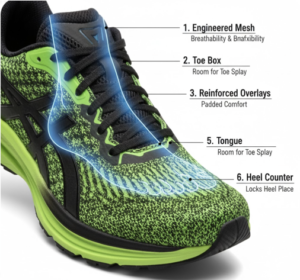 The Upper: The Foot's Secure Hug